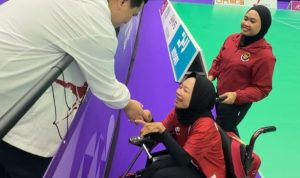 Menpora Erick Thohir menyaksikan dan meberikan dukungan langsung kepada para atlet/kemenpora Menpora Erick Thohir menyaksikan dan meberikan dukungan langsung kepada para atlet/kemenpora