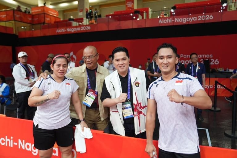 Menpora RI Erick Thohir mendampingi dan memberikan semangat kepada para atlet Indonesia di Asian Para Games Aichi-Nagoya 2026,